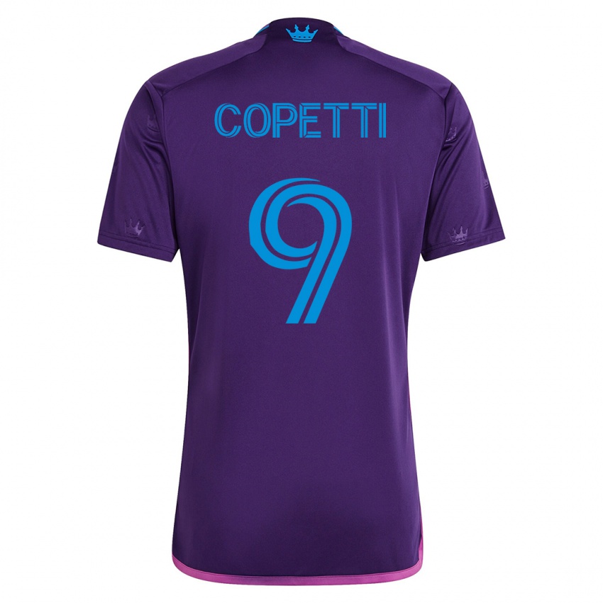 Dames Enzo Copetti #9 Viooltje Uitshirt Uittenue 2023/24 T-Shirt