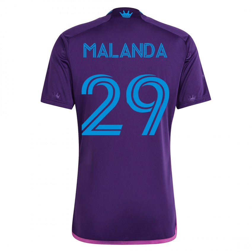 Dames Adilson Malanda #29 Viooltje Uitshirt Uittenue 2023/24 T-Shirt