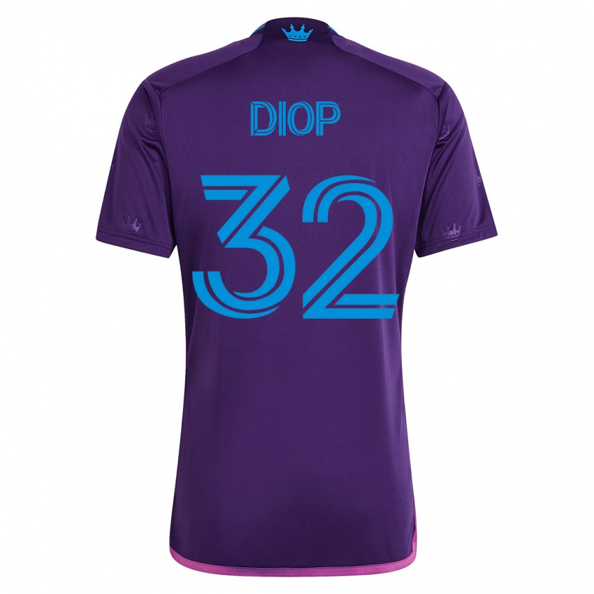 Dames Hamady Diop #32 Viooltje Uitshirt Uittenue 2023/24 T-Shirt