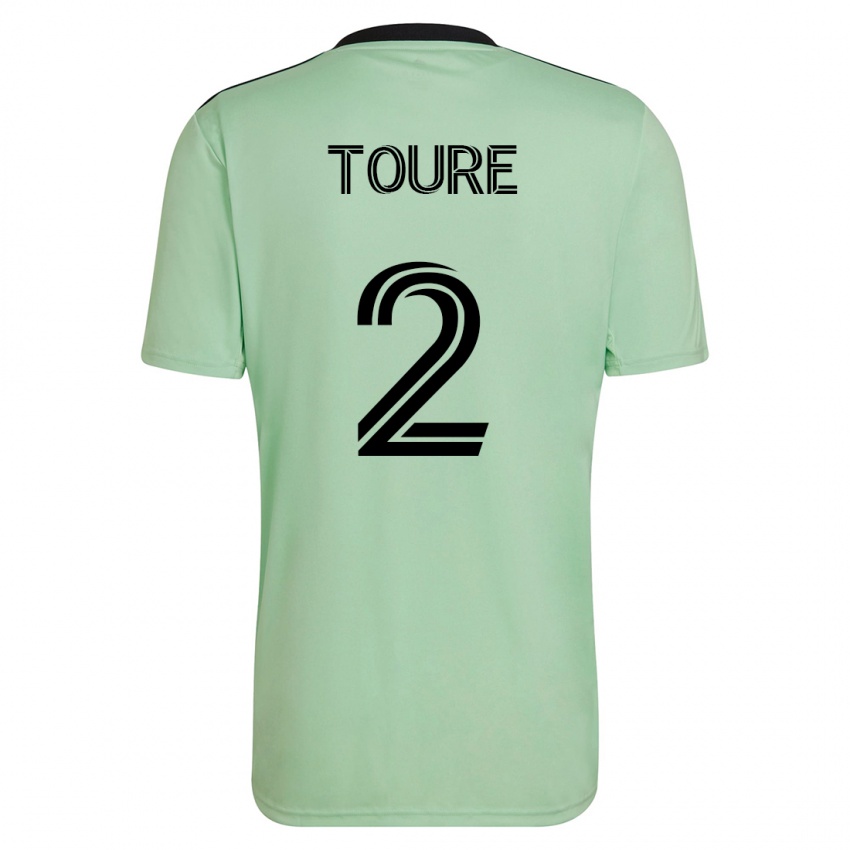 Dames Cheick Touré #2 Licht Groen Uitshirt Uittenue 2023/24 T-Shirt