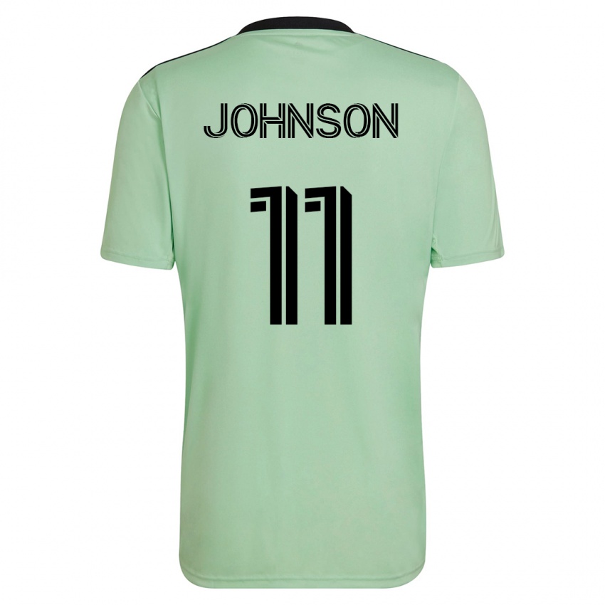 Dames Emmanuel Johnson #11 Licht Groen Uitshirt Uittenue 2023/24 T-Shirt