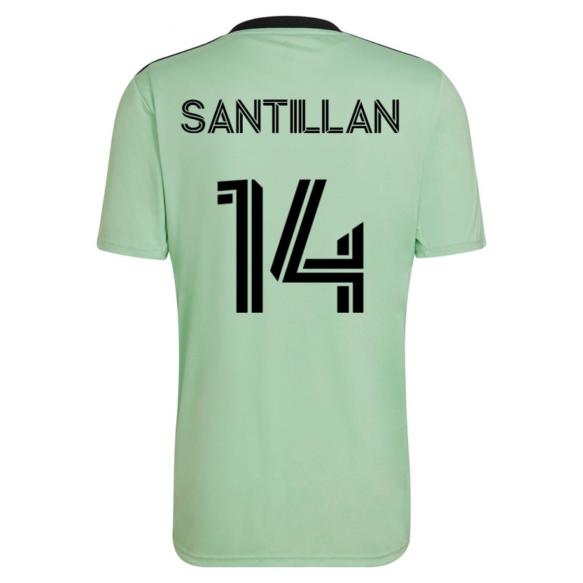 Dames Jonathan Santillan #14 Licht Groen Uitshirt Uittenue 2023/24 T-Shirt