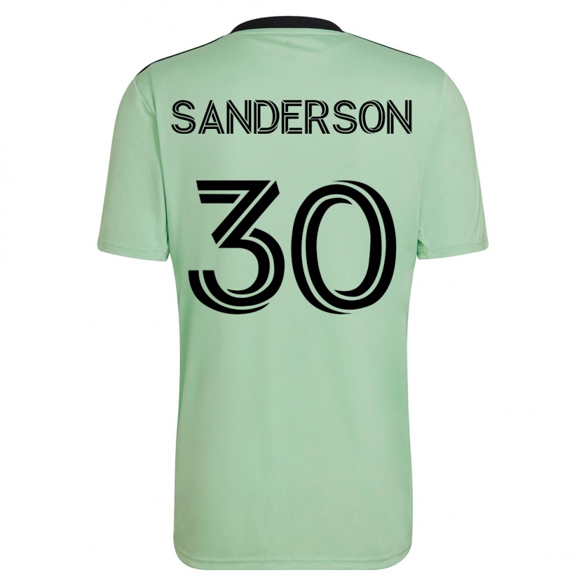 Dames Spencer Sanderson #30 Licht Groen Uitshirt Uittenue 2023/24 T-Shirt