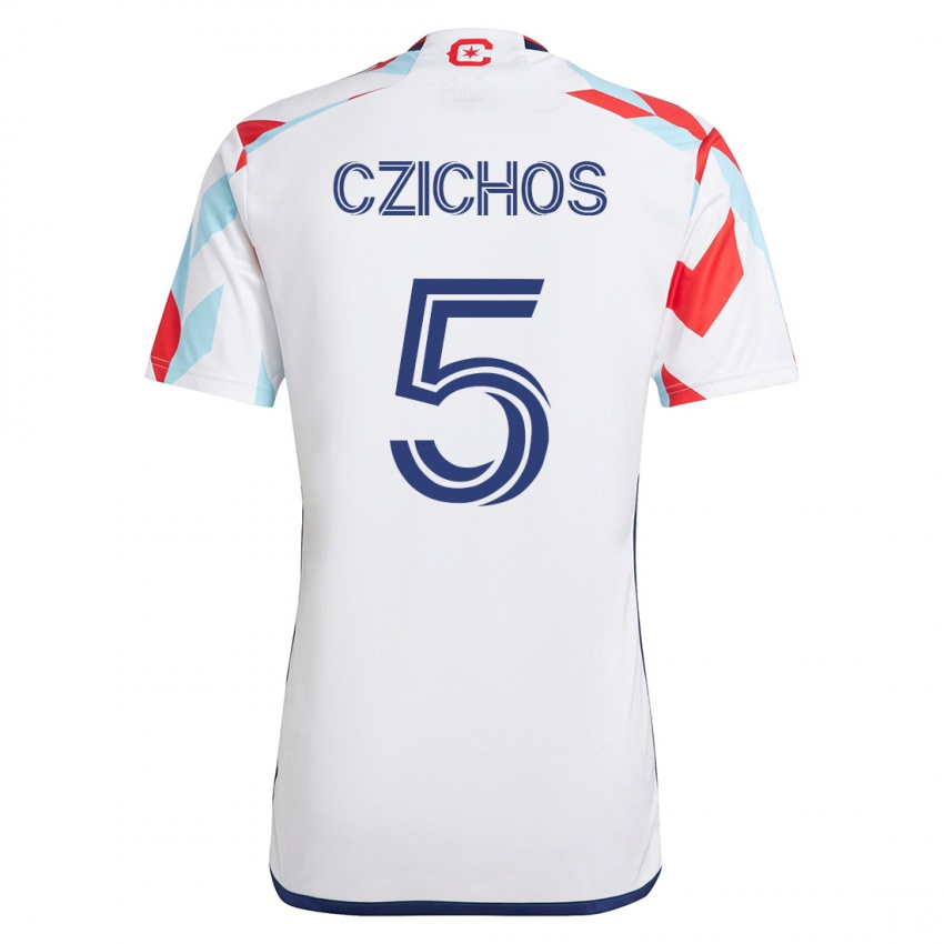 Dames Rafael Czichos #5 Wit Blauw Uitshirt Uittenue 2023/24 T-Shirt