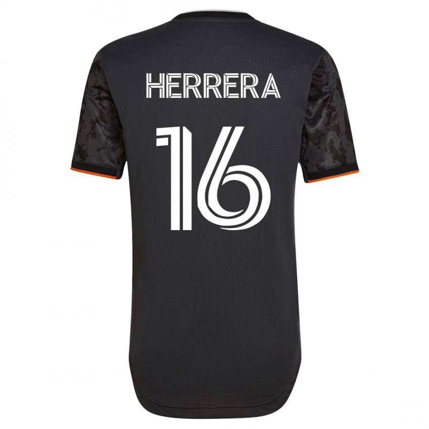 Dames Hector Herrera #16 Zwart Uitshirt Uittenue 2023/24 T-Shirt