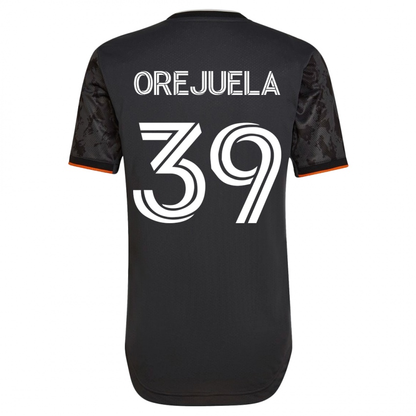Dames Jesus Orejuela #39 Zwart Uitshirt Uittenue 2023/24 T-Shirt
