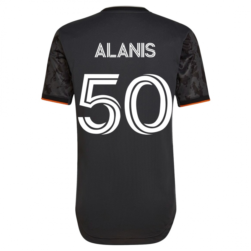 Dames Brian Alanis #50 Zwart Uitshirt Uittenue 2023/24 T-Shirt