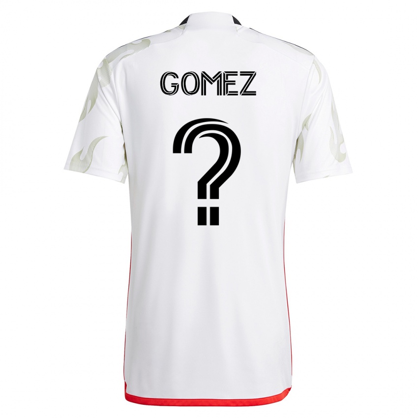 Dames Victor Gomez #0 Wit Uitshirt Uittenue 2023/24 T-Shirt