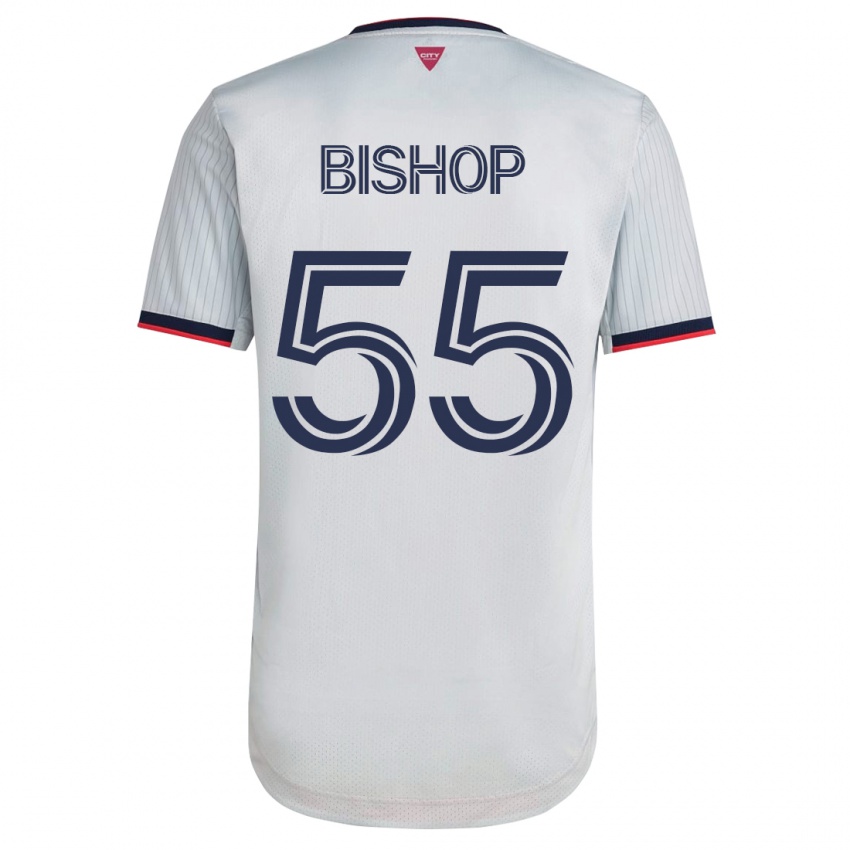 Dames Nick Bishop #55 Wit Uitshirt Uittenue 2023/24 T-Shirt