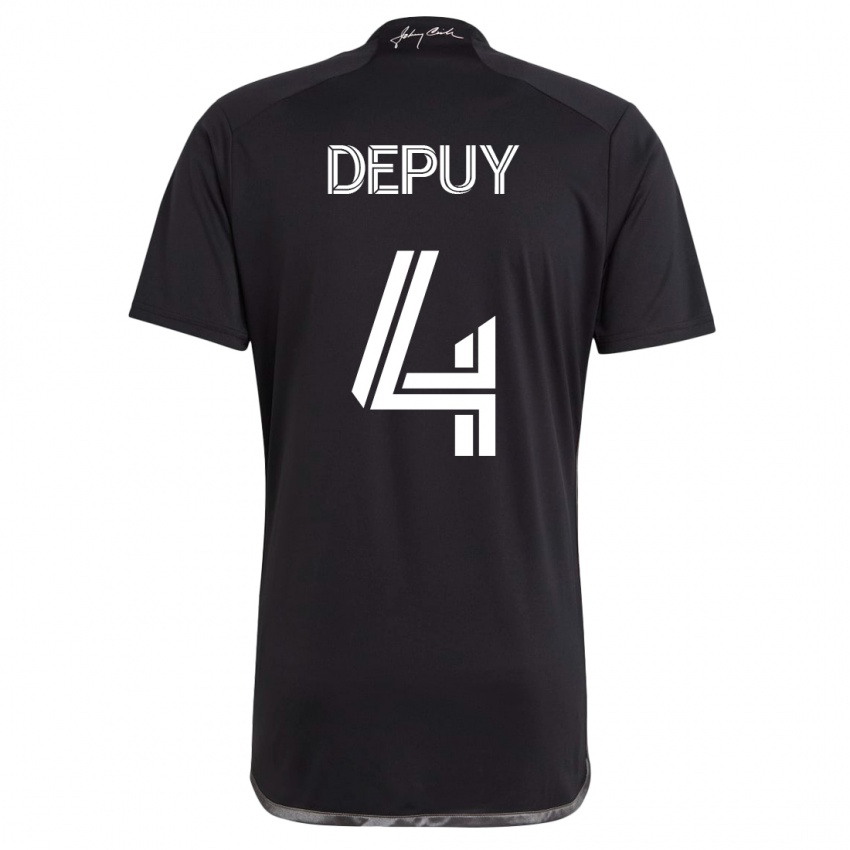 Dames Nick Depuy #4 Zwart Uitshirt Uittenue 2023/24 T-Shirt