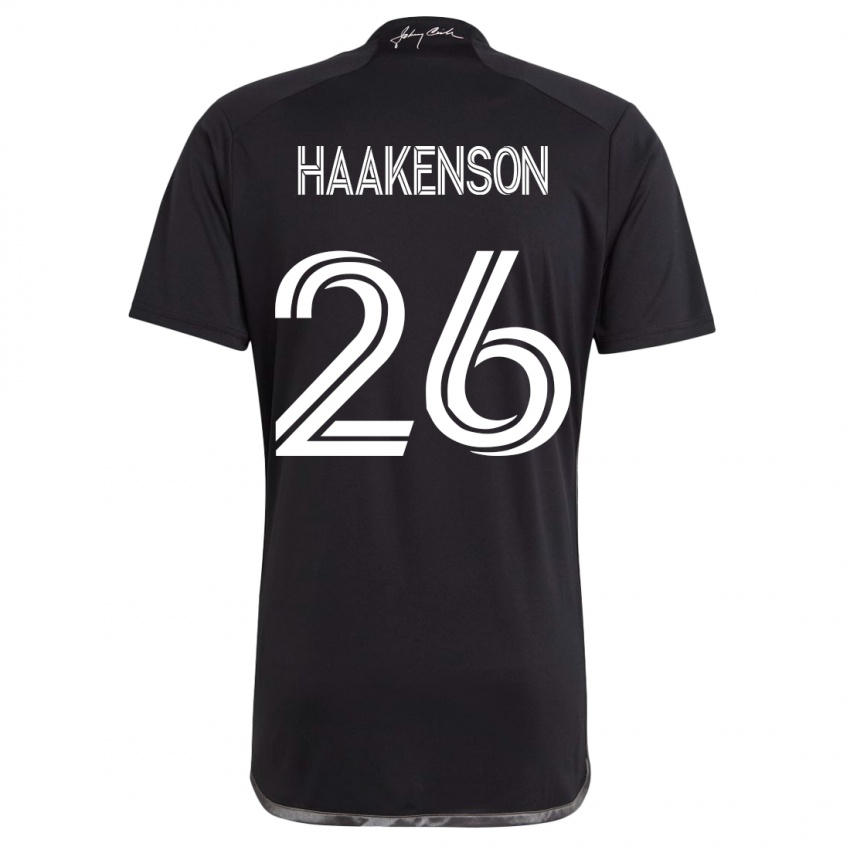 Dames Luke Haakenson #26 Zwart Uitshirt Uittenue 2023/24 T-Shirt