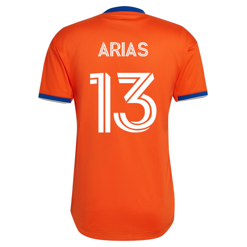 Dames Santiago Arias #13 Wit Uitshirt Uittenue 2023/24 T-Shirt