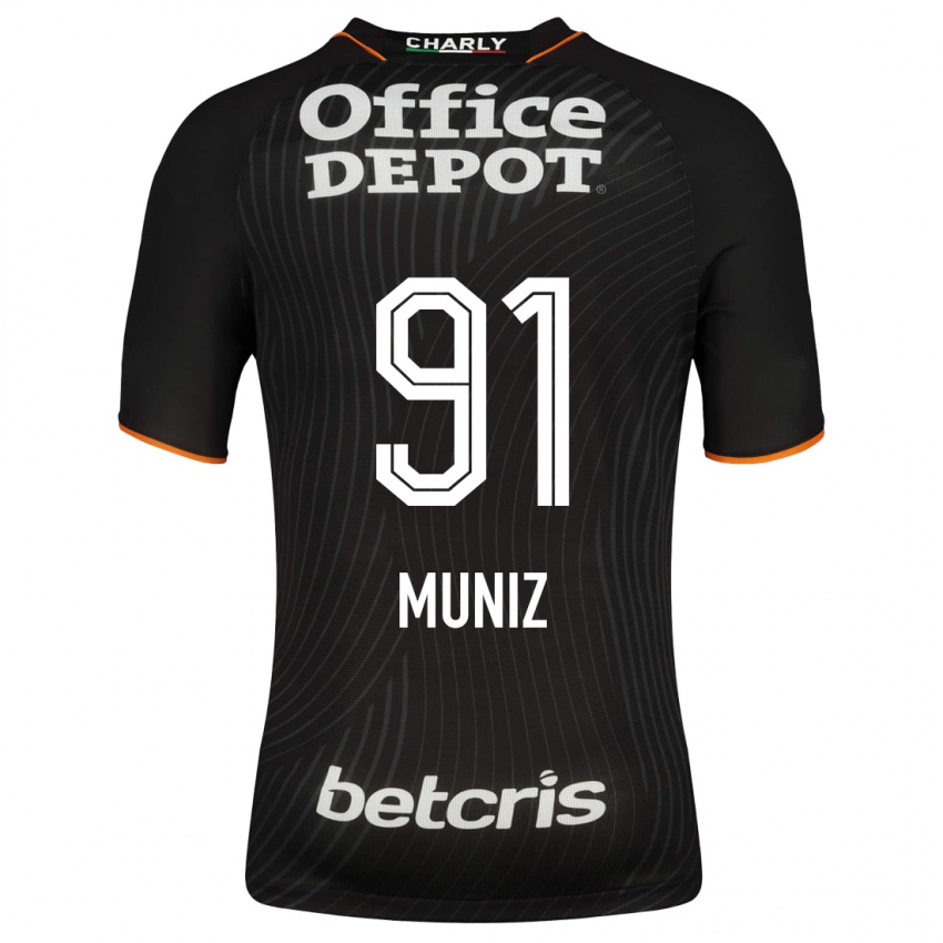 Dames Brandon Muñiz #91 Zwart Uitshirt Uittenue 2023/24 T-Shirt
