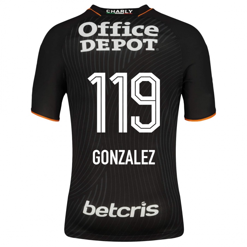 Dames Juan González #119 Zwart Uitshirt Uittenue 2023/24 T-Shirt