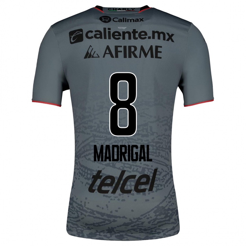 Dames Fernando Madrigal #8 Grijs Uitshirt Uittenue 2023/24 T-Shirt