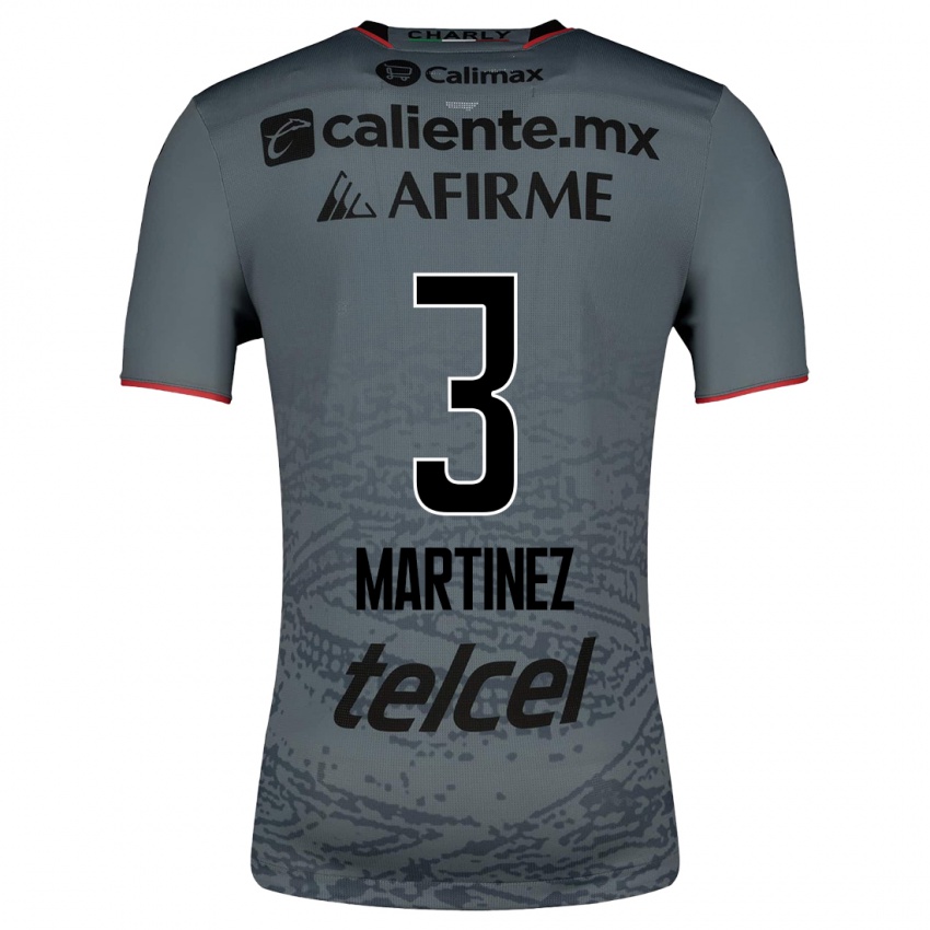 Dames Nathaly Martinez #3 Grijs Uitshirt Uittenue 2023/24 T-Shirt