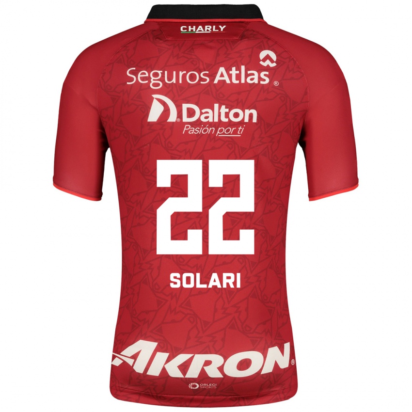 Dames Augusto Solari #22 Rood Uitshirt Uittenue 2023/24 T-Shirt