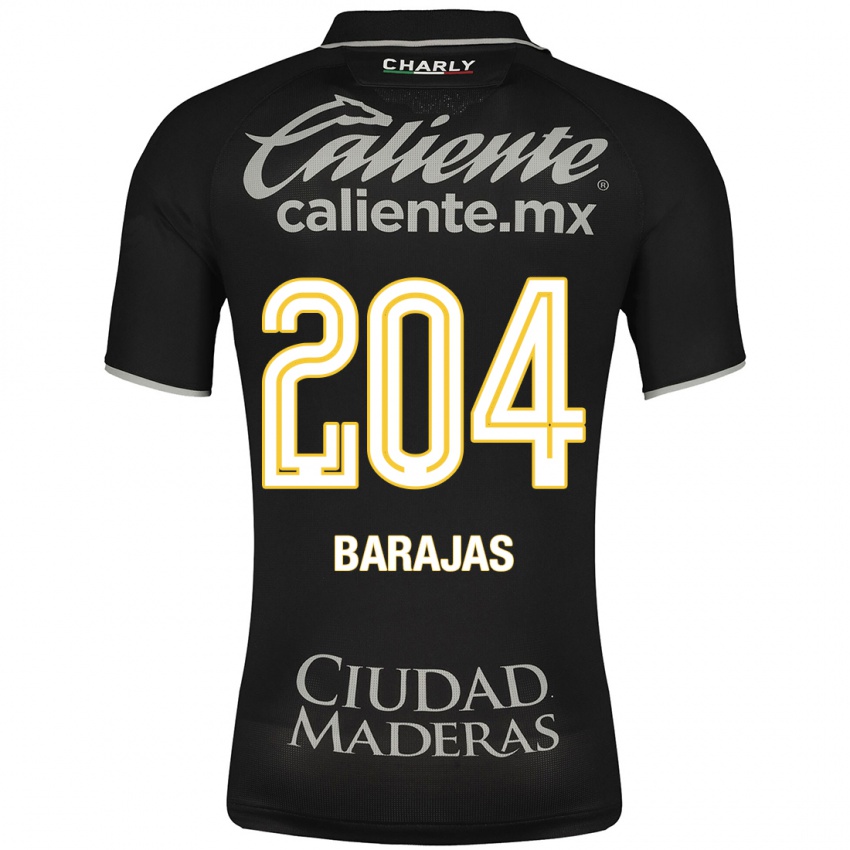 Dames Víctor Barajas #204 Zwart Uitshirt Uittenue 2023/24 T-Shirt