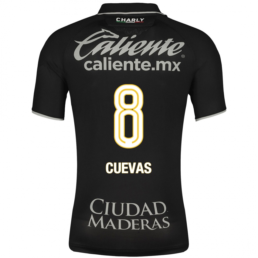 Dames Lucero Cuevas #8 Zwart Uitshirt Uittenue 2023/24 T-Shirt