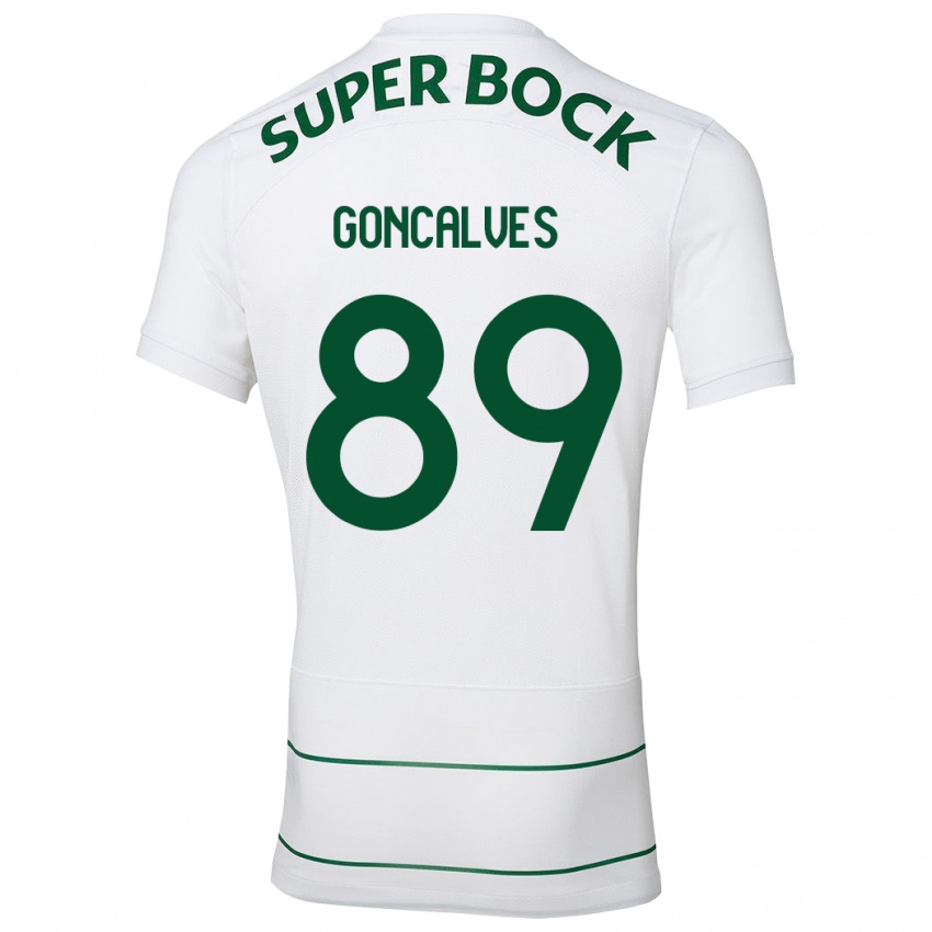 Dames Andre Goncalves #89 Wit Uitshirt Uittenue 2023/24 T-Shirt