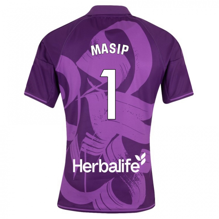 Dames Jordi Masip #1 Viooltje Uitshirt Uittenue 2023/24 T-Shirt