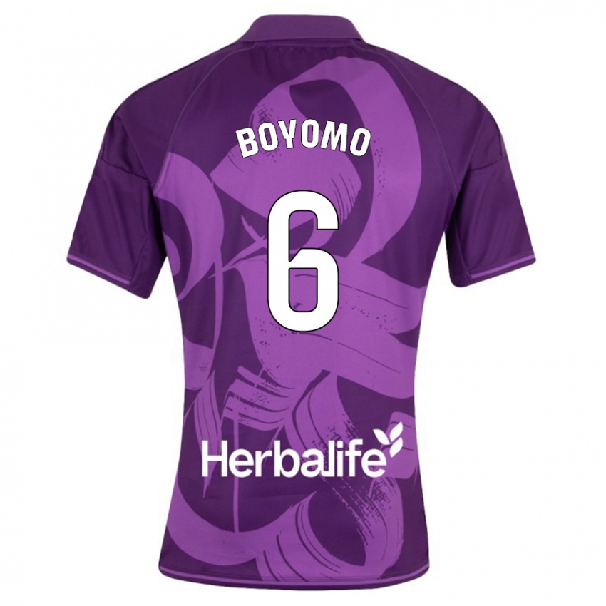 Dames Enzo Boyomo #6 Viooltje Uitshirt Uittenue 2023/24 T-Shirt