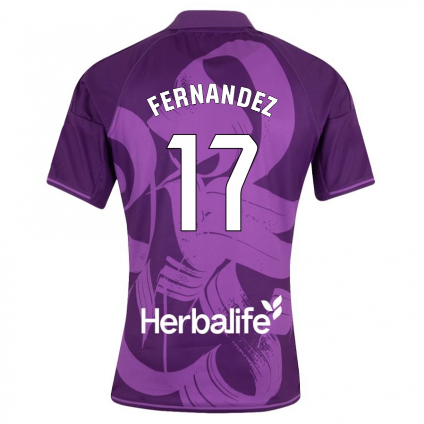 Dames Dani Fernández #17 Viooltje Uitshirt Uittenue 2023/24 T-Shirt