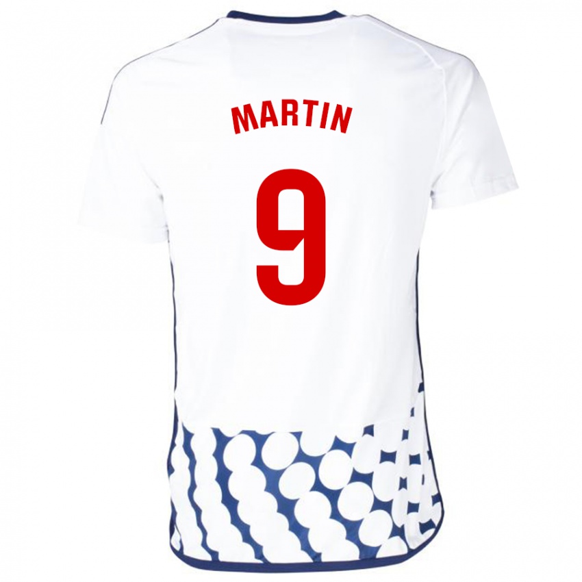 Dames Carlos Martin #9 Wit Uitshirt Uittenue 2023/24 T-Shirt