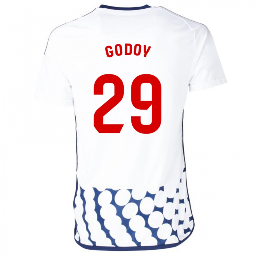 Dames Alan Godoy #29 Wit Uitshirt Uittenue 2023/24 T-Shirt