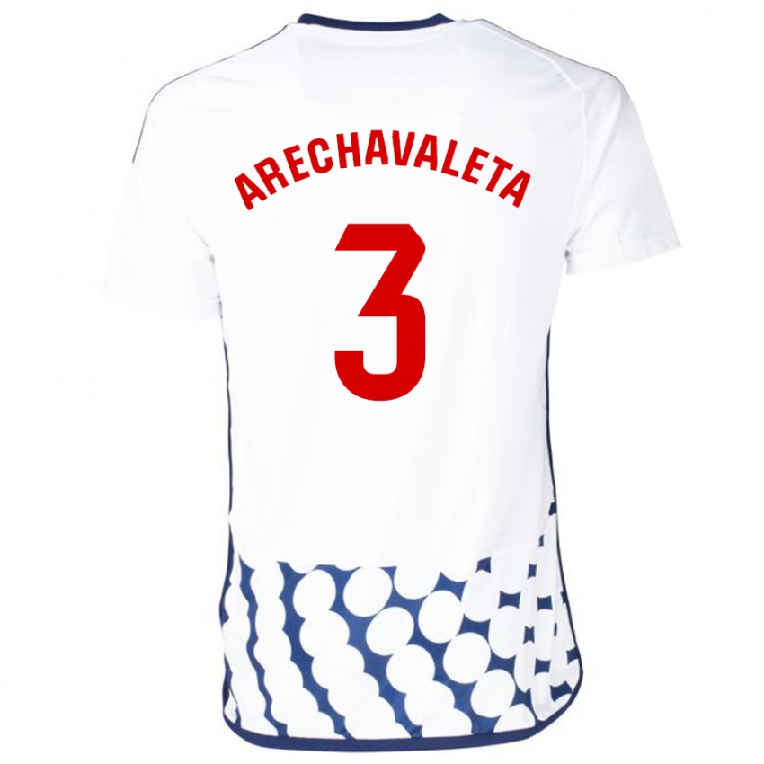 Dames Jorge Arechavaleta #3 Wit Uitshirt Uittenue 2023/24 T-Shirt