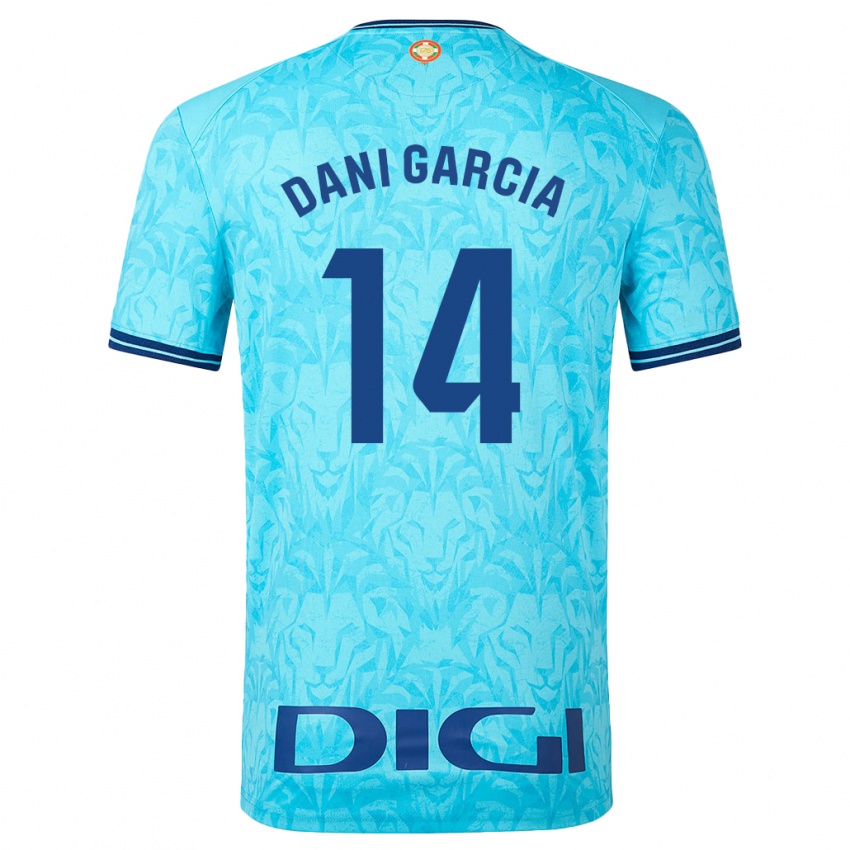 Dames Dani Garcia #14 Hemelsblauw Uitshirt Uittenue 2023/24 T-Shirt