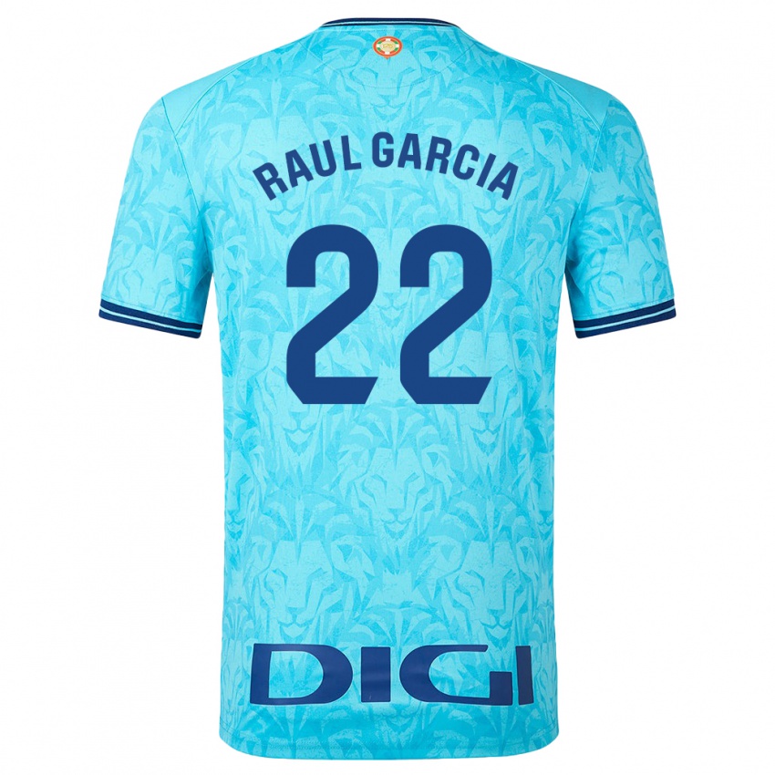 Dames Raul Garcia #22 Hemelsblauw Uitshirt Uittenue 2023/24 T-Shirt