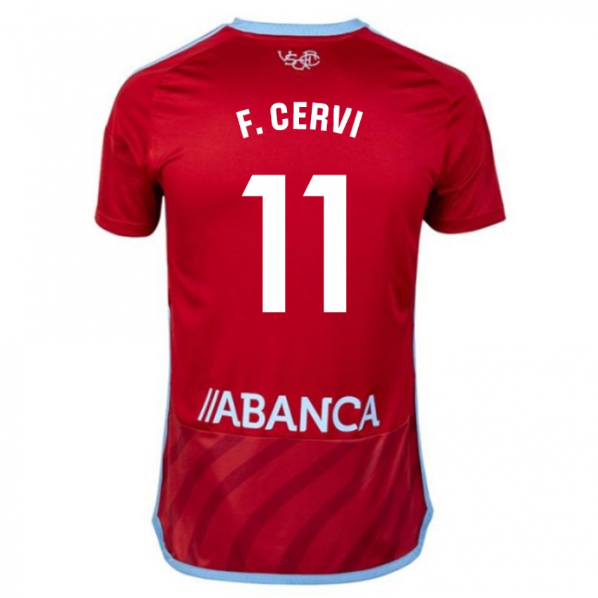 Dames Franco Cervi #11 Rood Uitshirt Uittenue 2023/24 T-Shirt