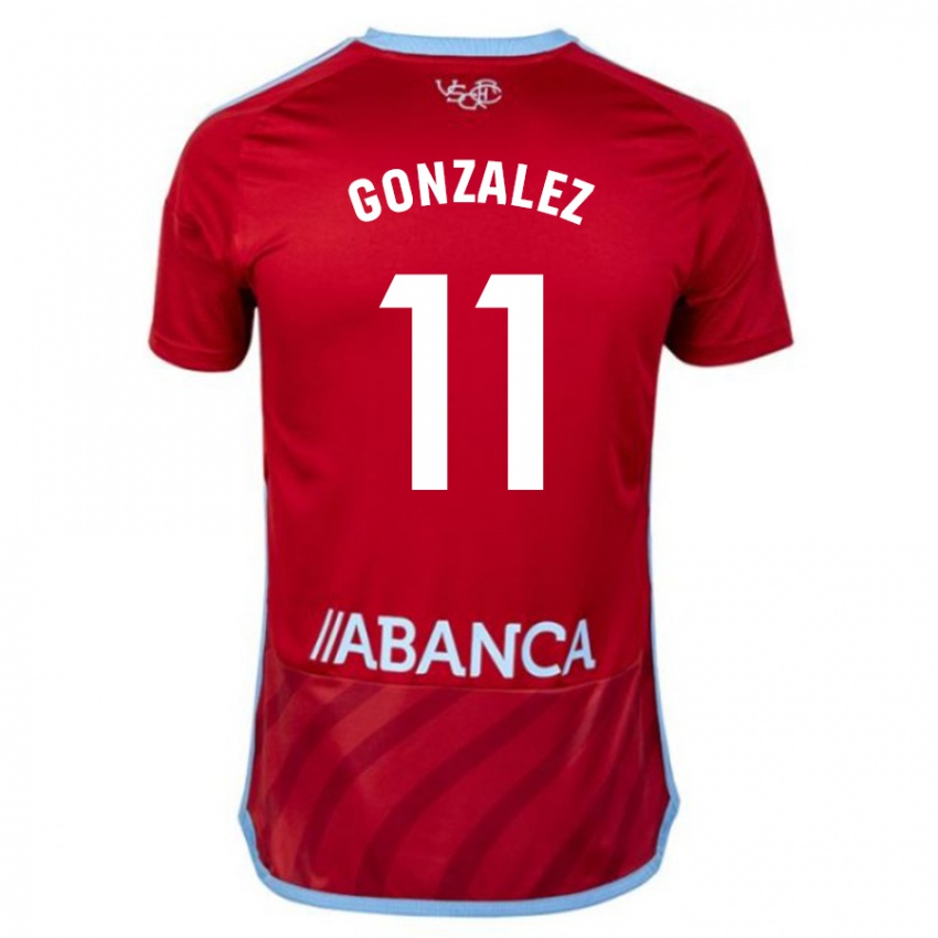 Dames Alfon Gonzalez #11 Rood Uitshirt Uittenue 2023/24 T-Shirt