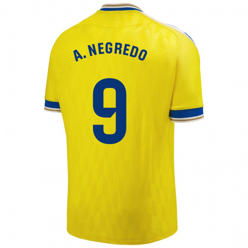 Kinderen Álvaro Negredo #9 Geel Thuisshirt Thuistenue 2023/24 T-Shirt