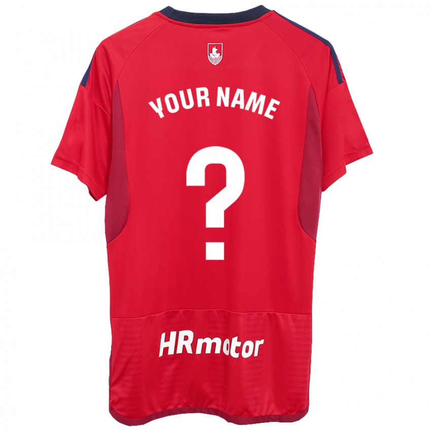 Kinderen Uw Naam #0 Rood Thuisshirt Thuistenue 2023/24 T-Shirt