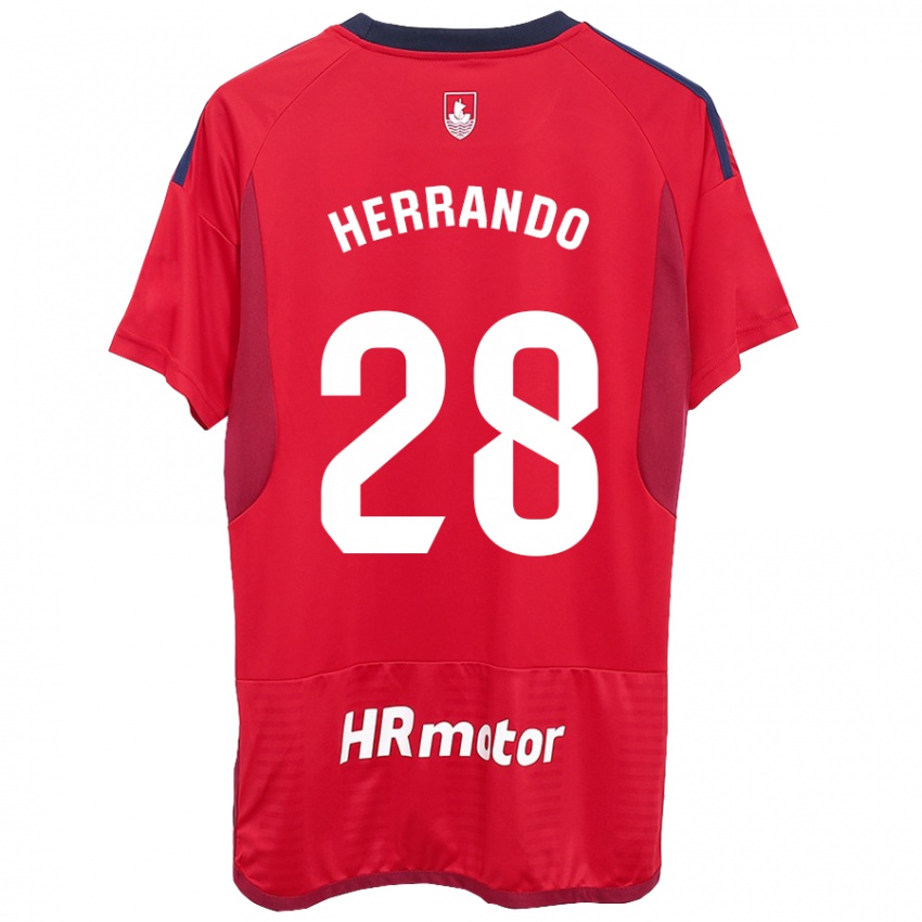 Kinderen Jorge Herrando #28 Rood Thuisshirt Thuistenue 2023/24 T-Shirt