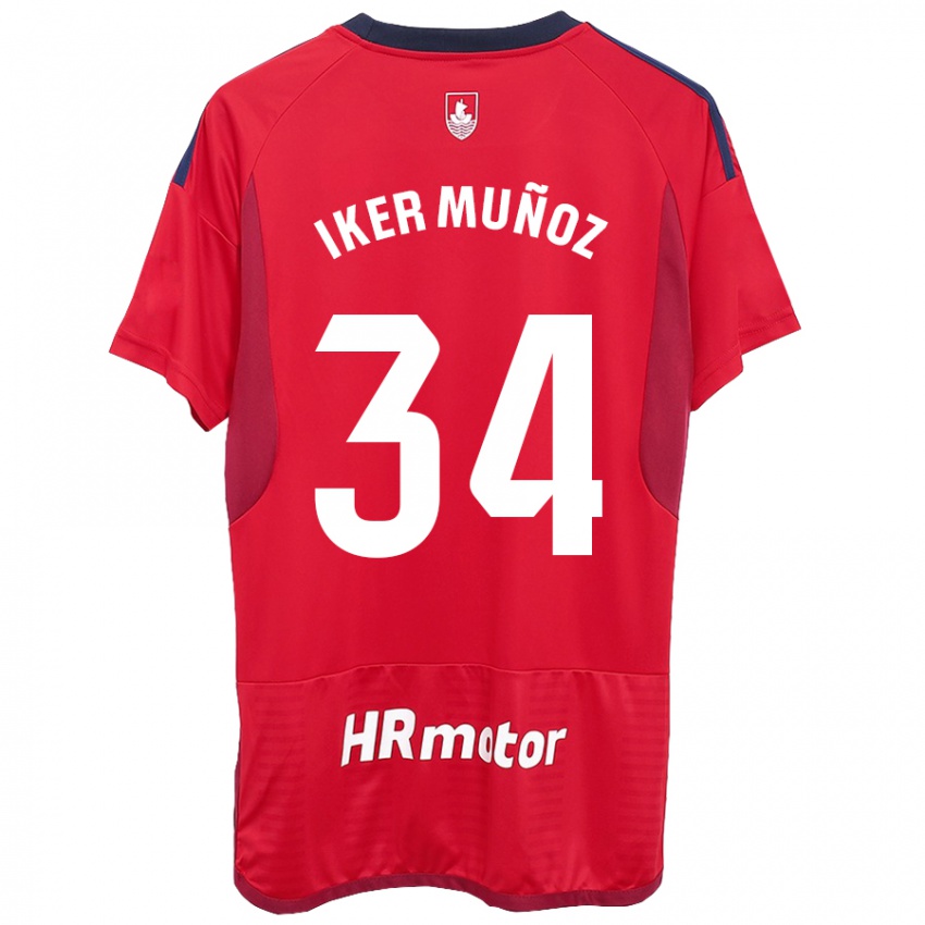 Kinderen Iker Muñoz #34 Rood Thuisshirt Thuistenue 2023/24 T-Shirt