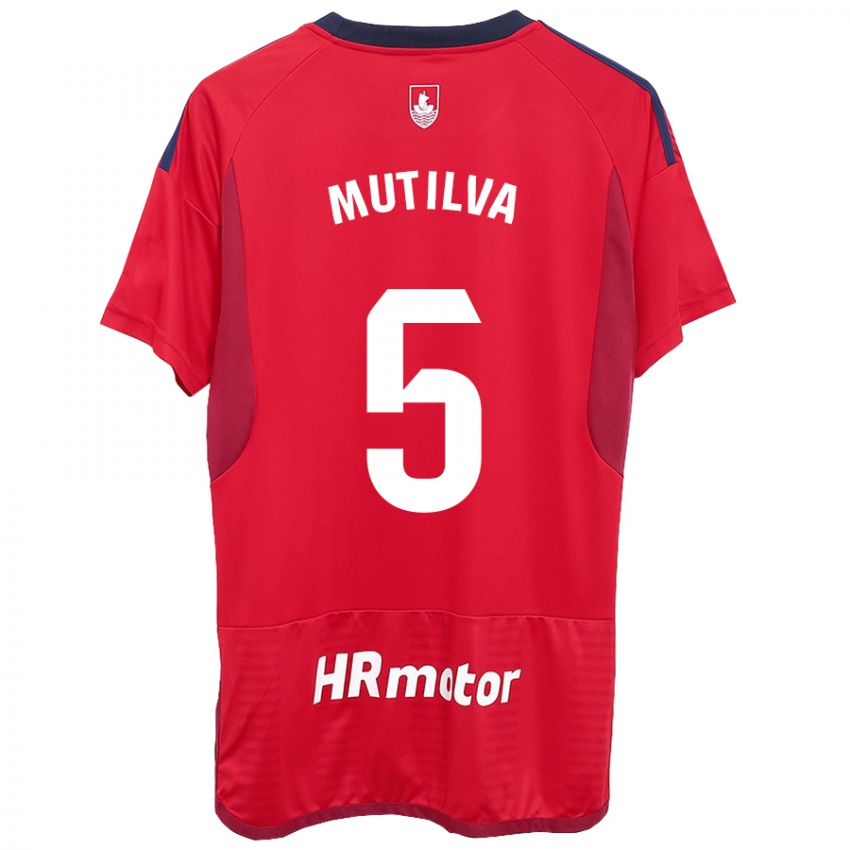Kinderen Christian Mutilva #5 Rood Thuisshirt Thuistenue 2023/24 T-Shirt