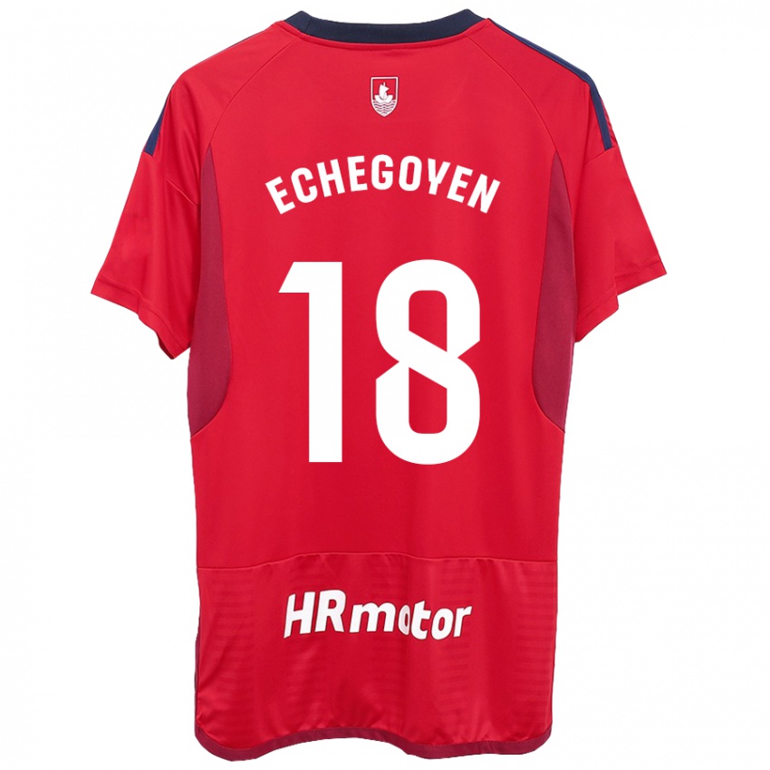 Kinderen Mauro Echegoyen #18 Rood Thuisshirt Thuistenue 2023/24 T-Shirt