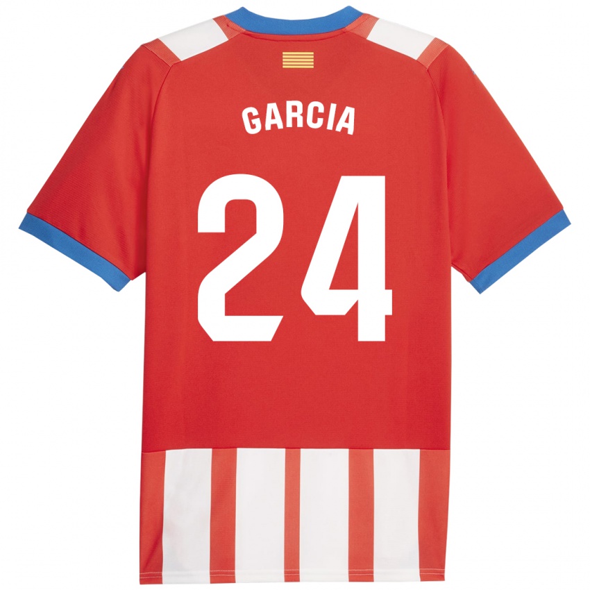 Kinderen Borja García #24 Rood Wit Thuisshirt Thuistenue 2023/24 T-Shirt