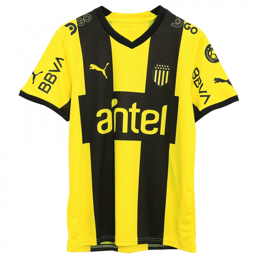 Kinderen Maximiliano Olivera #18 Geel Zwart Thuisshirt Thuistenue 2023/24 T-Shirt