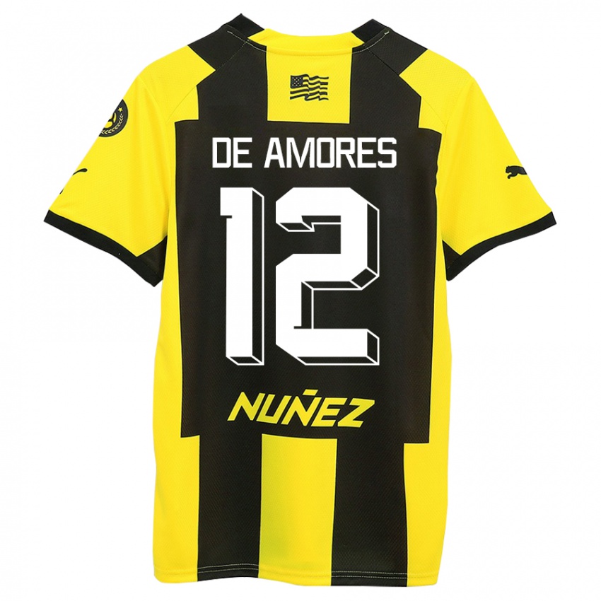 Kinderen Guillermo De Amores #12 Geel Zwart Thuisshirt Thuistenue 2023/24 T-Shirt