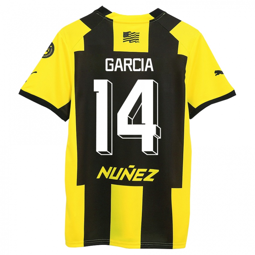 Kinderen Damián García #14 Geel Zwart Thuisshirt Thuistenue 2023/24 T-Shirt