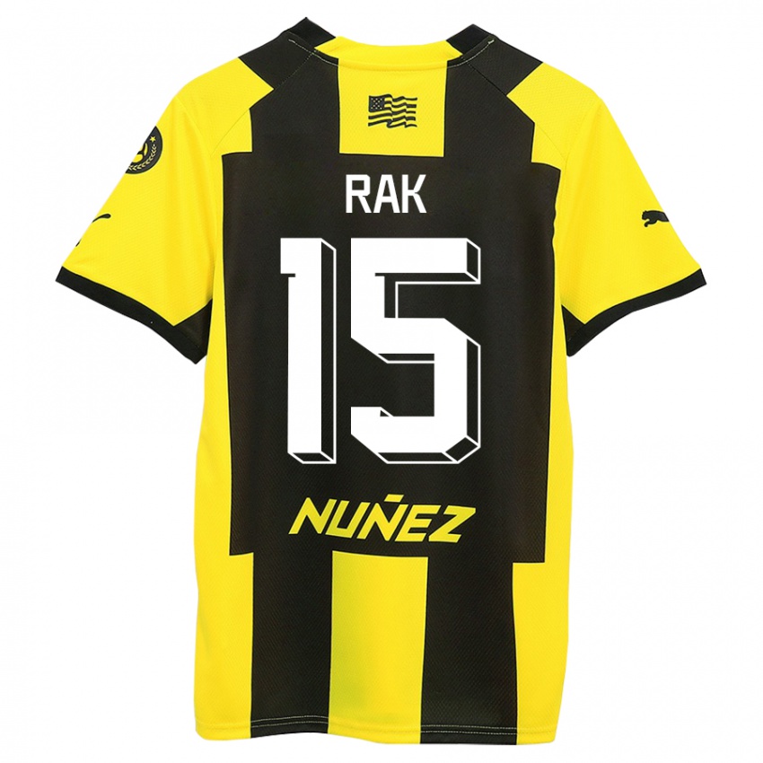 Kinderen Yonatthan Rak #15 Geel Zwart Thuisshirt Thuistenue 2023/24 T-Shirt