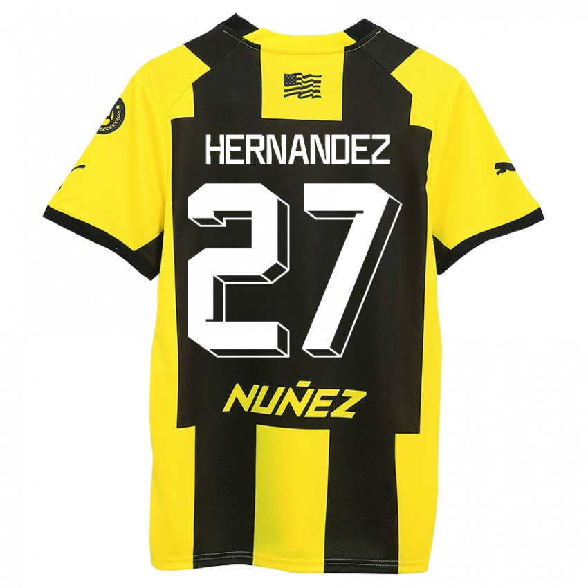 Kinderen Lucas Hernández #27 Geel Zwart Thuisshirt Thuistenue 2023/24 T-Shirt