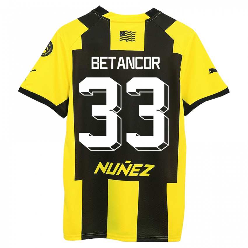 Kinderen Bruno Betancor #33 Geel Zwart Thuisshirt Thuistenue 2023/24 T-Shirt