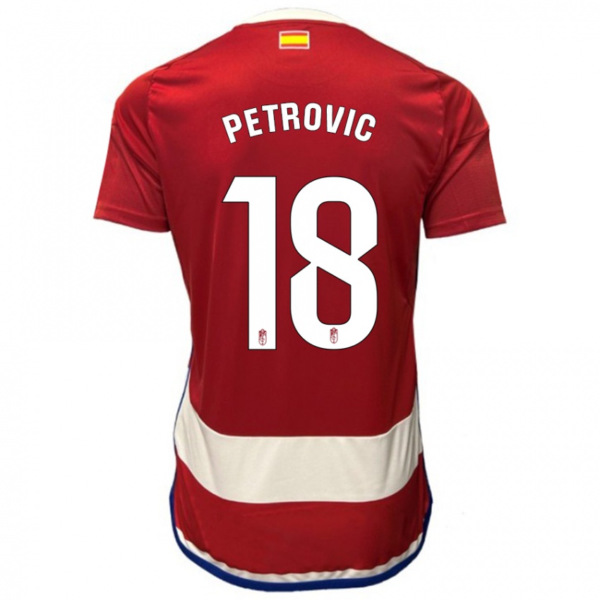 Kinderen Njegos Petrovic #18 Rood Thuisshirt Thuistenue 2023/24 T-Shirt