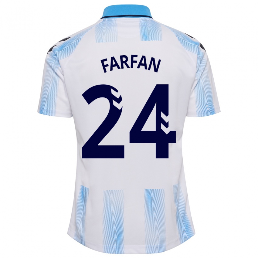 Kinderen María Farfán #24 Wit Blauw Thuisshirt Thuistenue 2023/24 T-Shirt