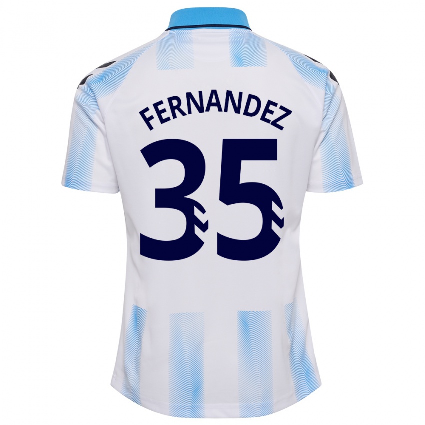 Kinderen Inés Fernández #35 Wit Blauw Thuisshirt Thuistenue 2023/24 T-Shirt